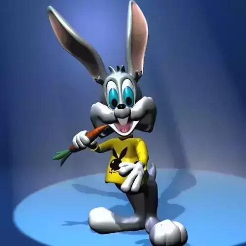 Cartoon Bunny RIGGED Low-poly 3D model