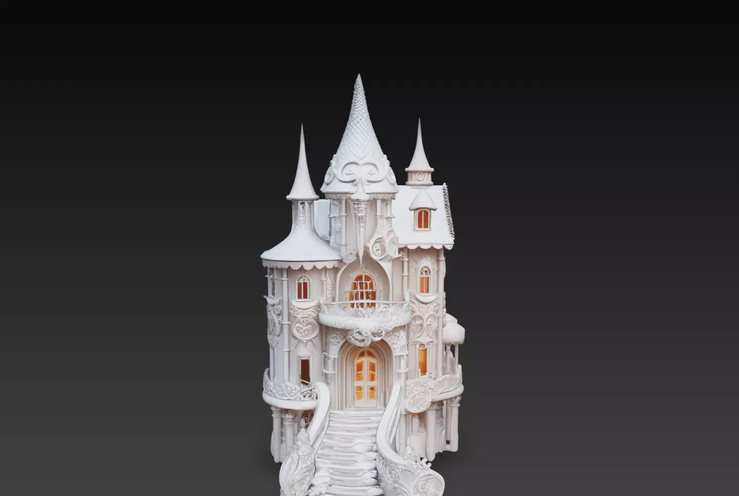 Fantasy Fairy House Castle 3D Print Model STL 3D print model