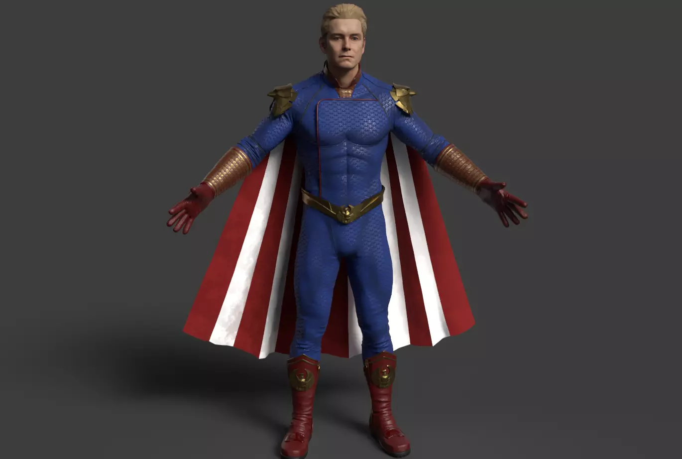 Homelander The Boys 3D Model Low-poly 3D model