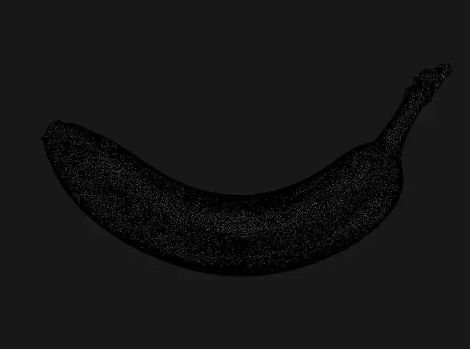 Realistic Ripe Banana 3D Model  Scan Style Decimated Mesh 3D model 6