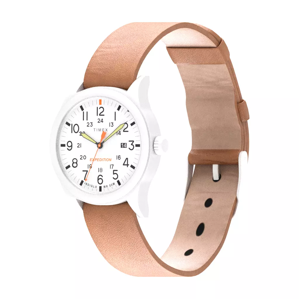 Timex Expedition Stainless Steel Tan Cream Low-poly 3D model