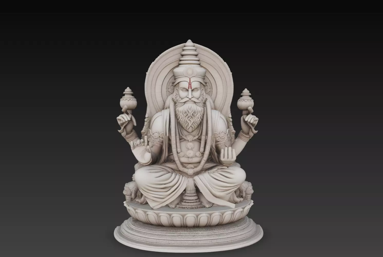 Hindu God Vishnu Statue Sculpture 3D Print Model STL 3D print model