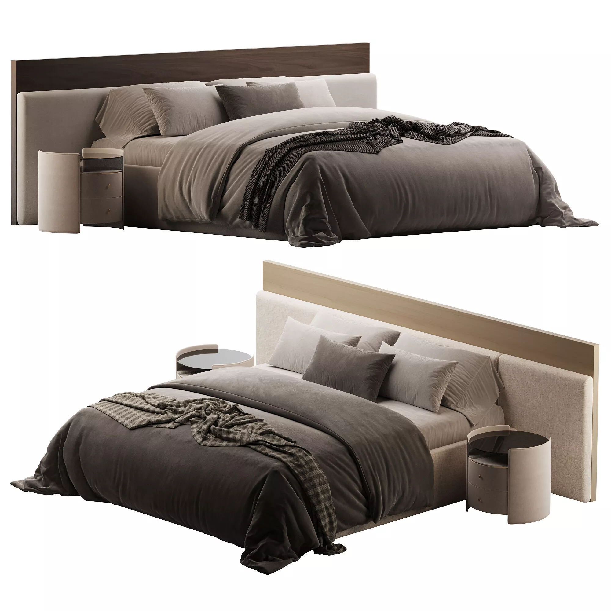 Kseniya Estate Bed Low-poly 3D model