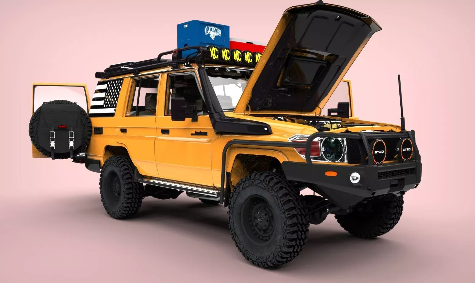 TOYOTA LAND CRUISER ARB 6 DOOR Low-poly 3D model