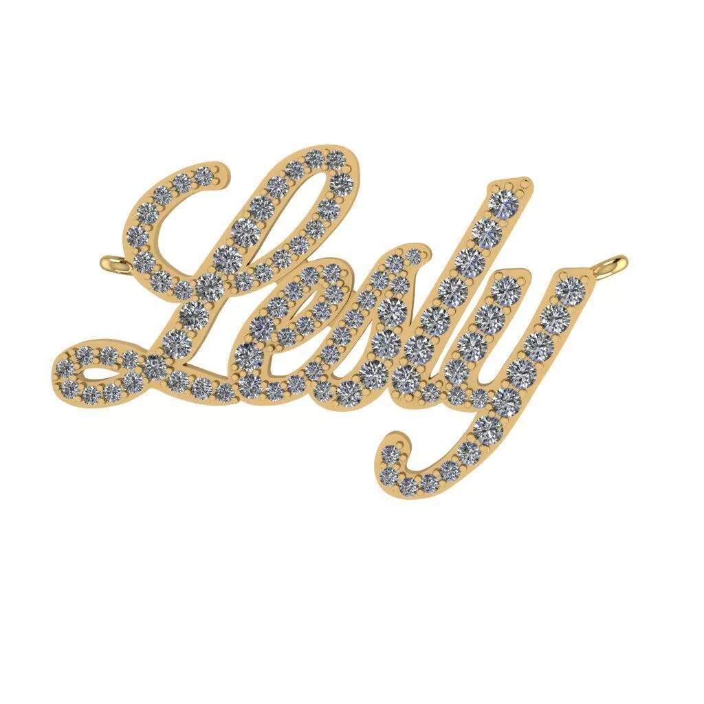Custom Classic Script Name Pendant 3D print model