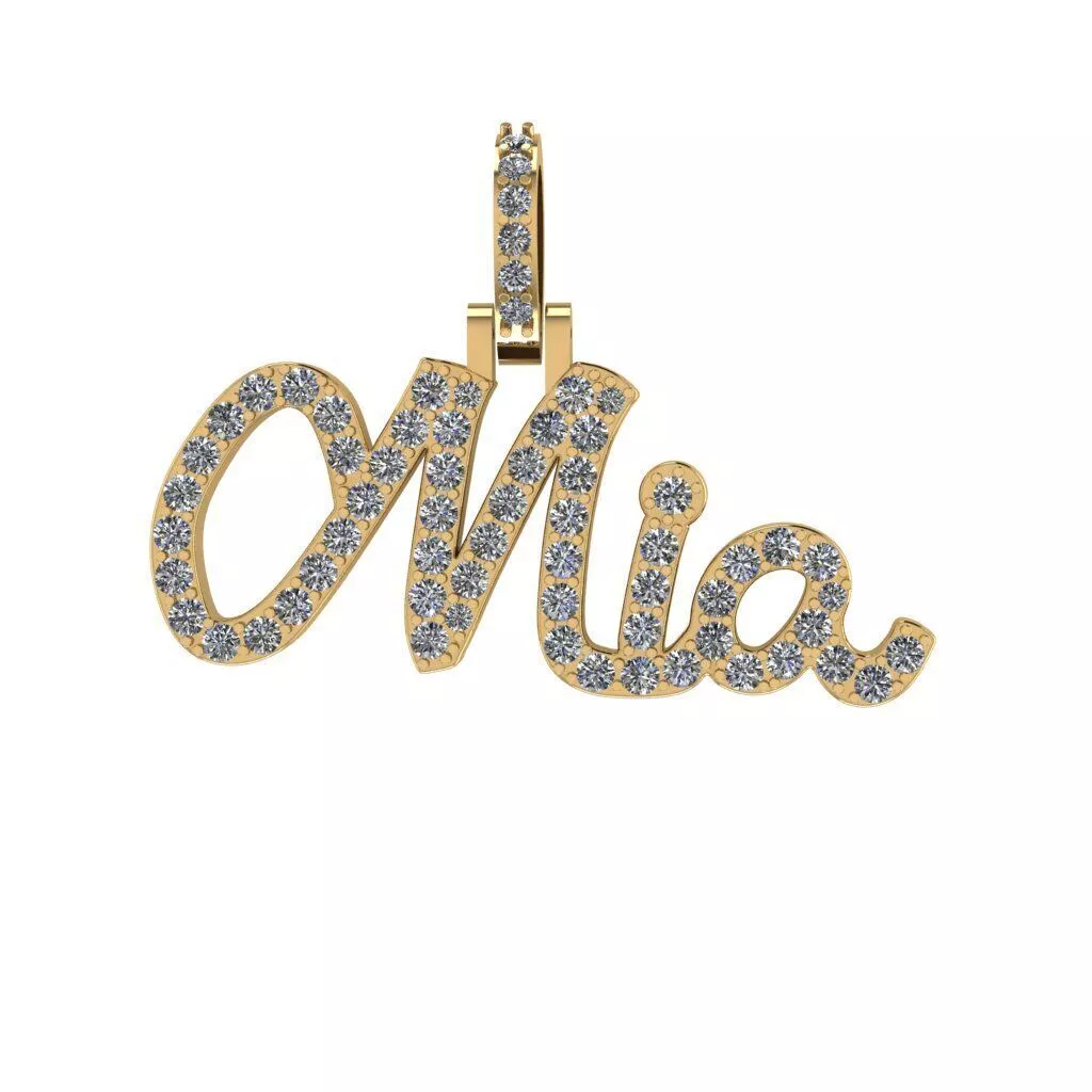Custom Handwritten Script Name Pendant 3D print model