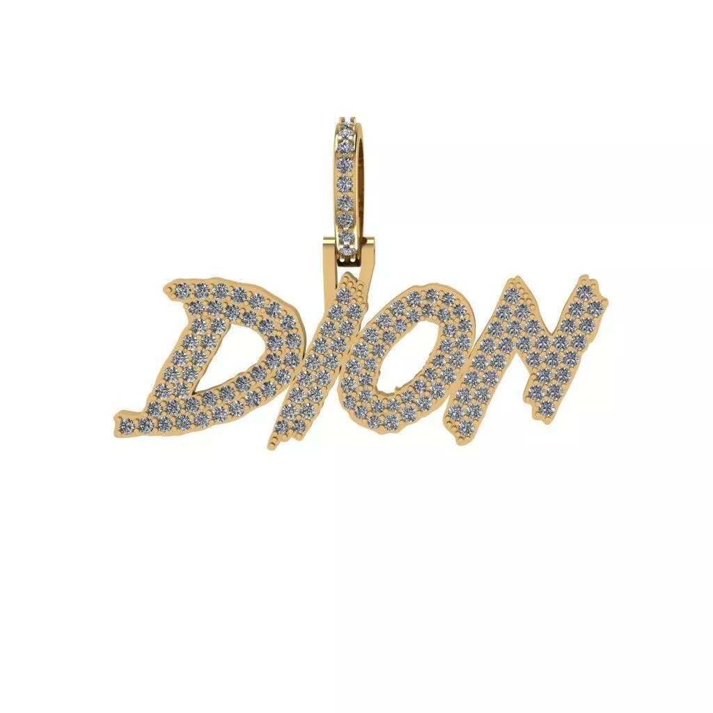 Custom Street Style Name Pendant 3D print model