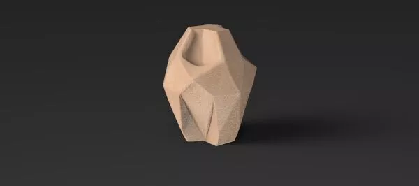 Low Poly Geometric Flower Vase 3D Model 3D print model