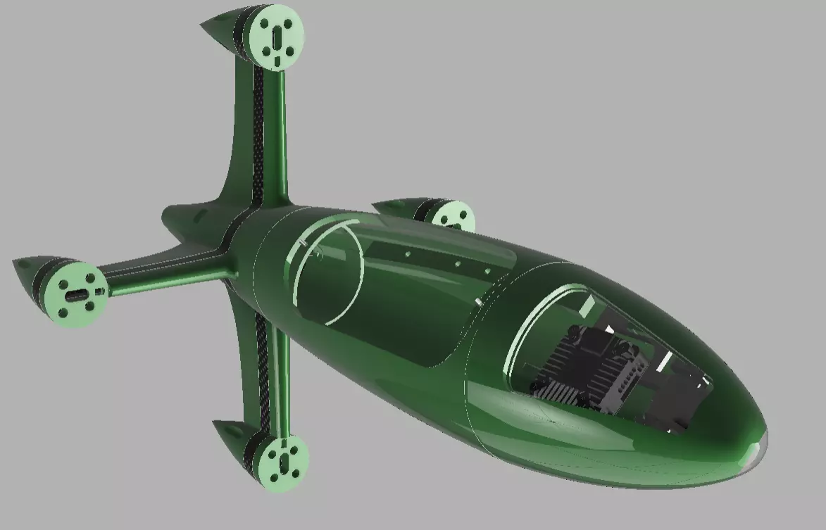 Shark Speed Drone High Speed FPV Aerodynamic Missile Design 3D print model