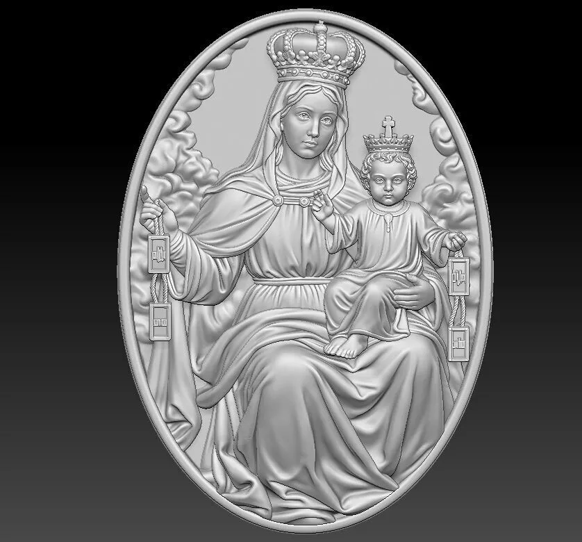 VIRGEN DEL CARMEN Pendant 3D print model