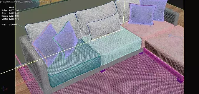 Modern Living Room 3D 3D model 6