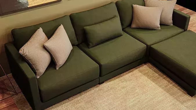 Modern Living Room 3D 3D model 4