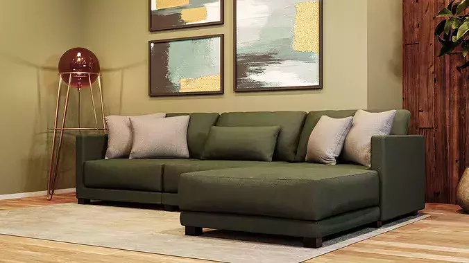 Modern Living Room 3D 3D model 5