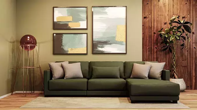Modern Living Room 3D 3D model