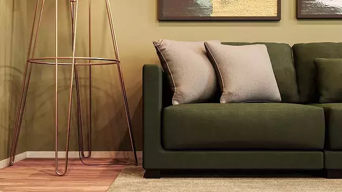 Modern Living Room 3D 3D model 3