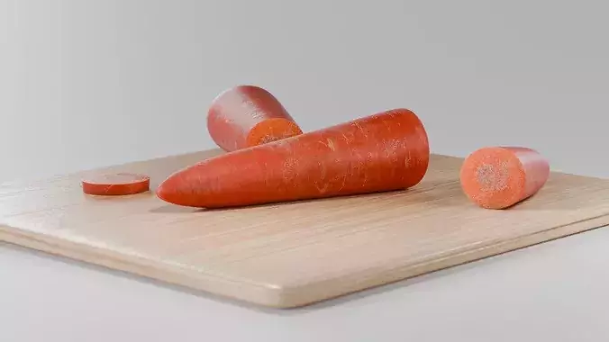 Carrot Photorealistic PBR Multiple Variations