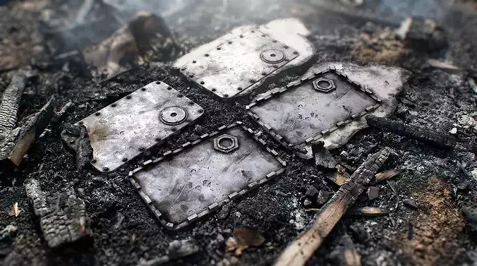 The torn-off fuel hatch of the Shahed drone