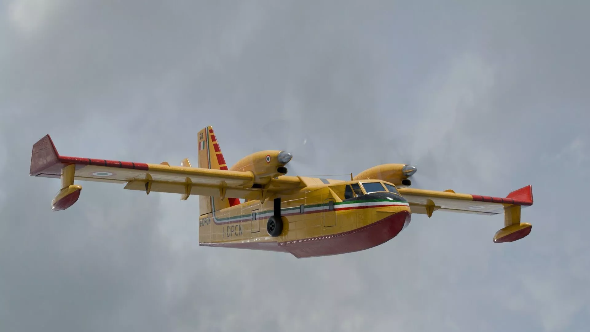 CANADAIR CL 215 Fire Bombing Free low-poly 3D model