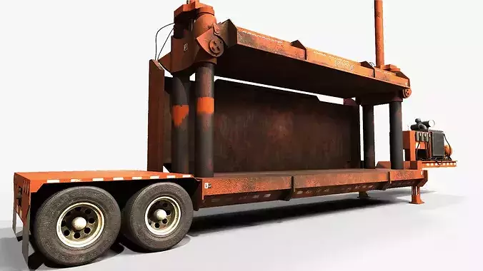 Impact V Car Crusher - PBR - Rigged - Textured with 2 types 3D model 3