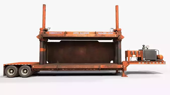 Impact V Car Crusher - PBR - Rigged - Textured with 2 types 3D model 7