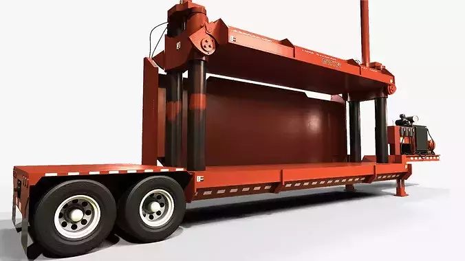 Impact V Car Crusher - PBR - Rigged - Textured with 2 types 3D model 2