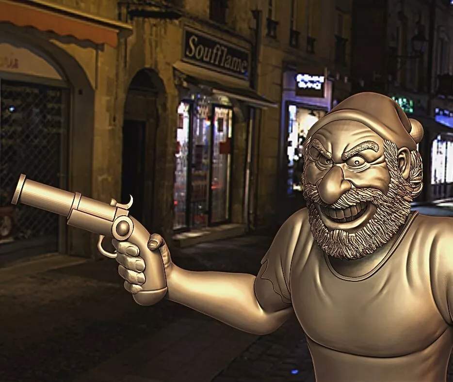 robber cartooon Free 3D model