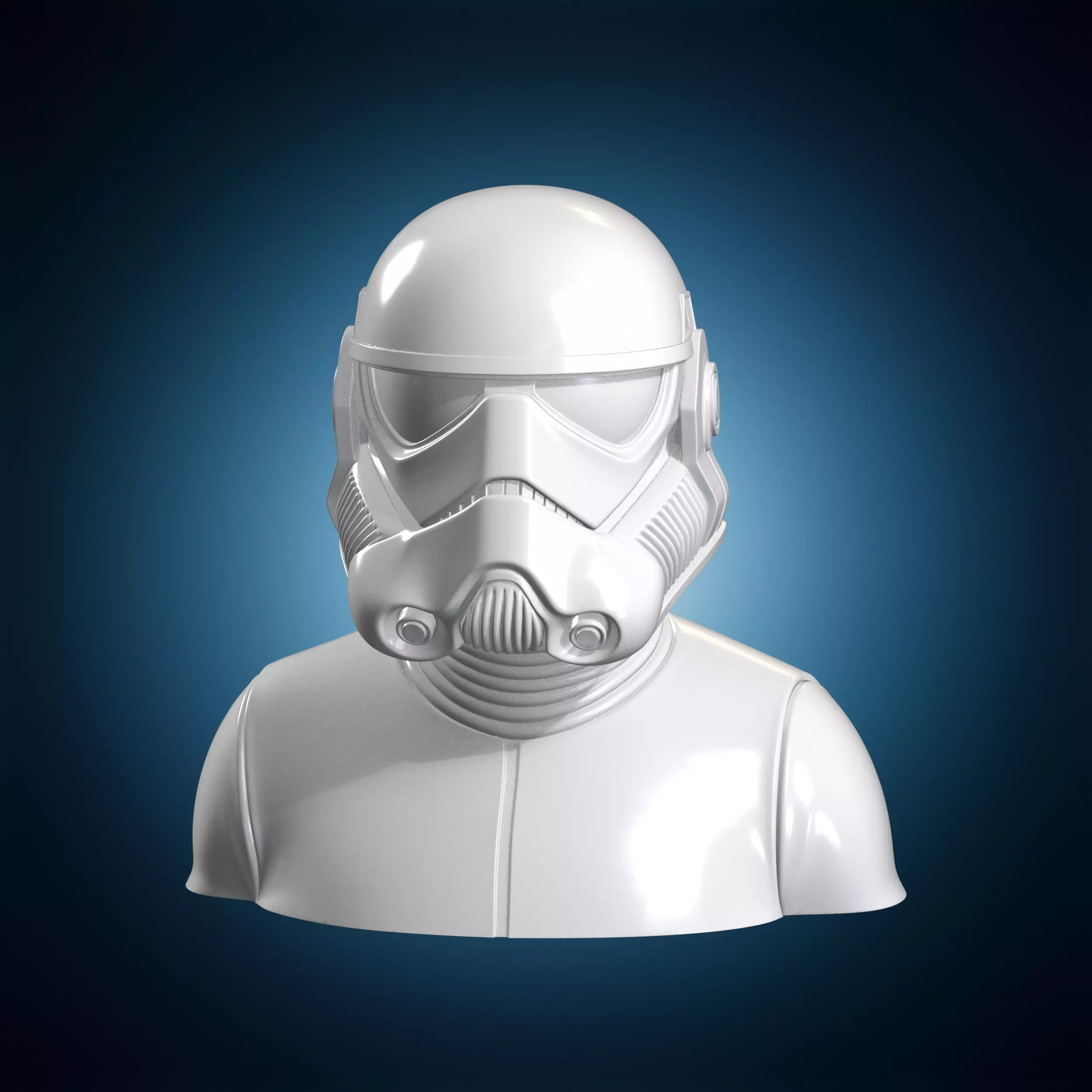 Bust Combat Helmet 3D Print Model 3D print model