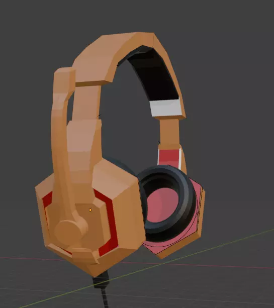 Low Poly Gaming Headphones Free low-poly 3D model