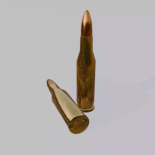 7 62x51mm NATO Bullet  Game Ready PBR  FBX OBJ Blend