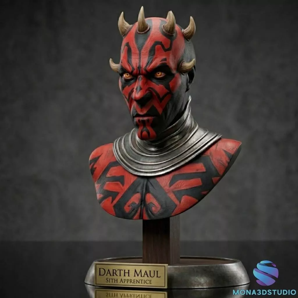 Darth Maul - Clone Wars Edition- Bust Presupported 3D print model