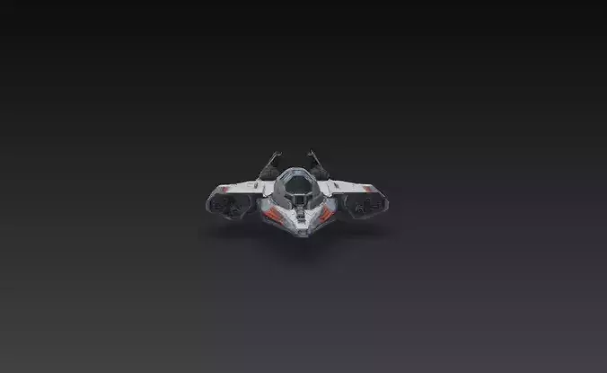Sci-Fi Compact Strike Fighter Spaceship 3D Print STL