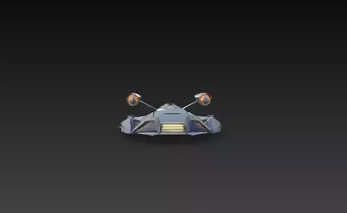 Sci-Fi Energy Scout Drone Command Ship 3D Print STL
