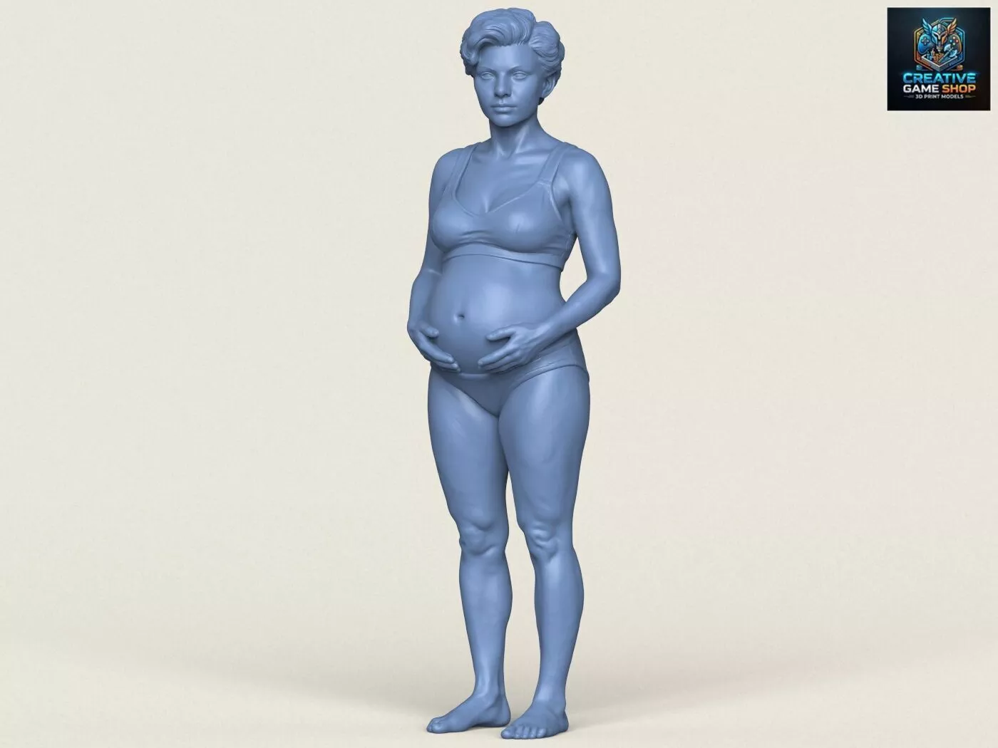 Beautiful Pregnant Woman 3D print model