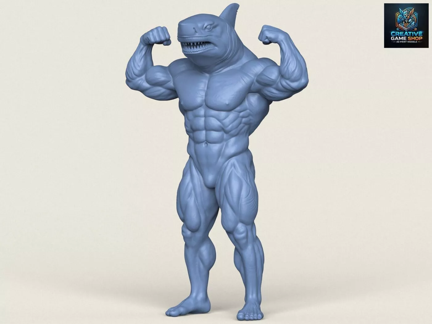 Monster Shark Character 3D print model