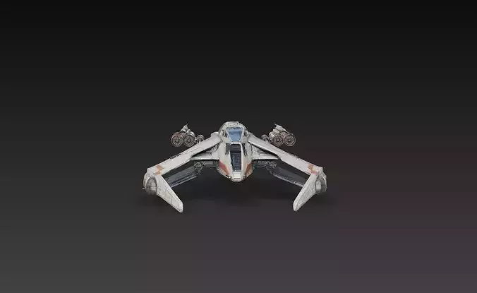 Sci-Fi Multi-Role Assault Fighter Spaceship 3D Print STL