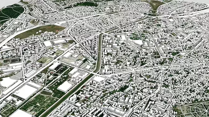Cityscape Iasi Romania 3D model 4