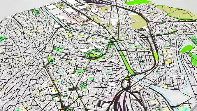 Cityscape Iasi Romania 3D model 3