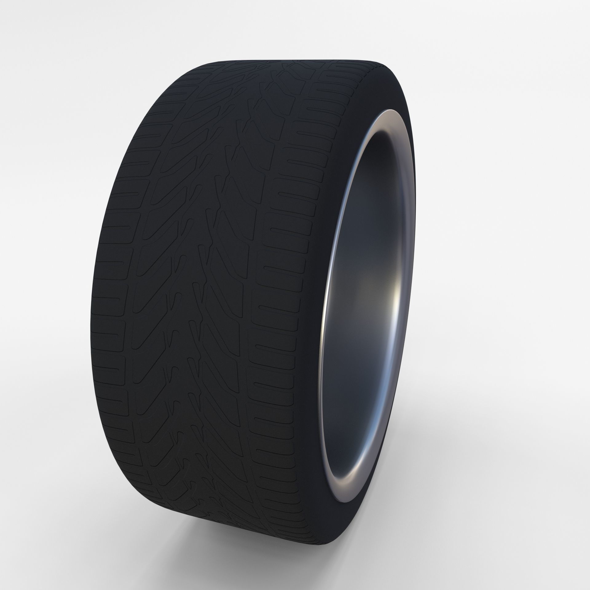 Tesla Model 3 Rim Low-poly 3D model_4