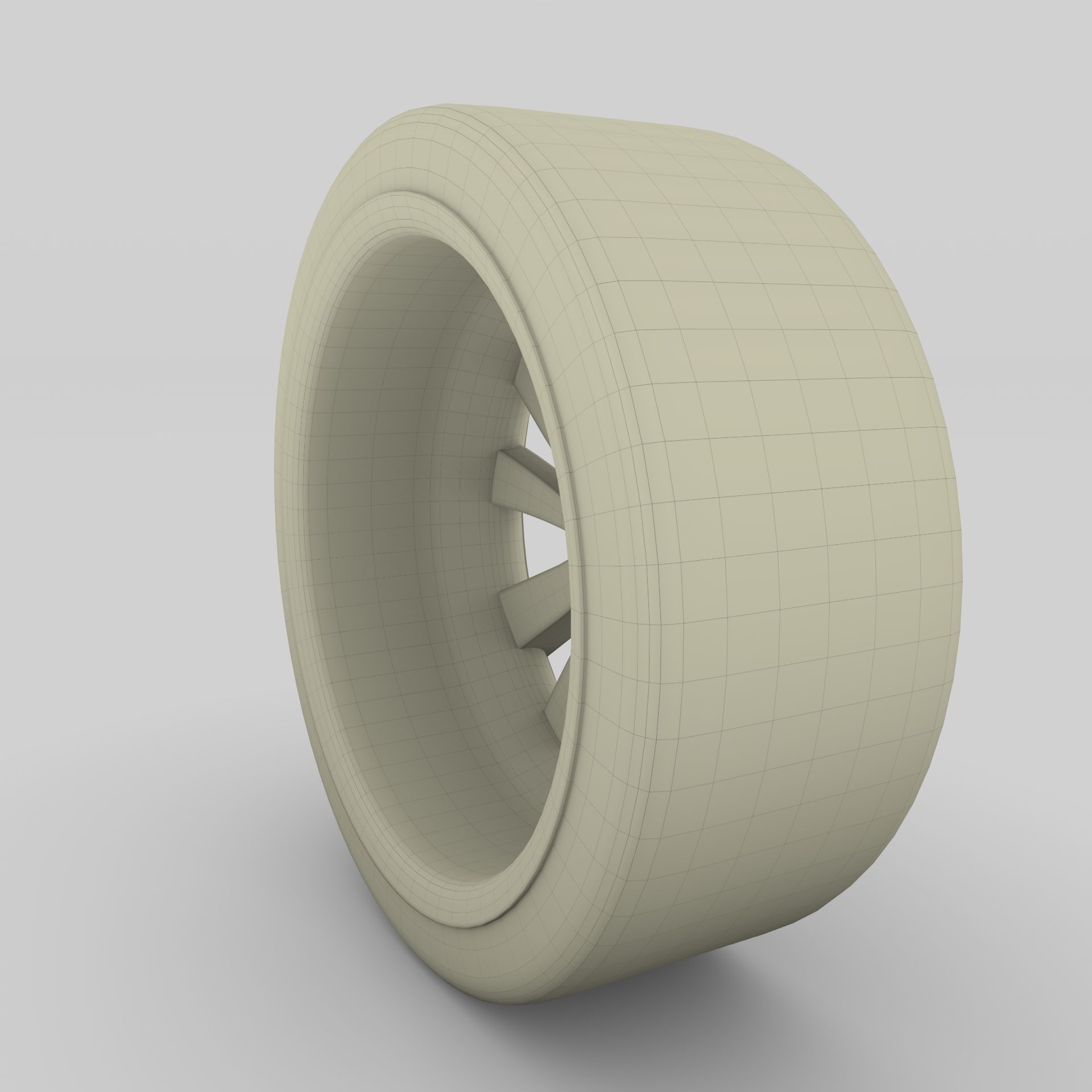 Tesla Model 3 Rim Low-poly 3D model_9