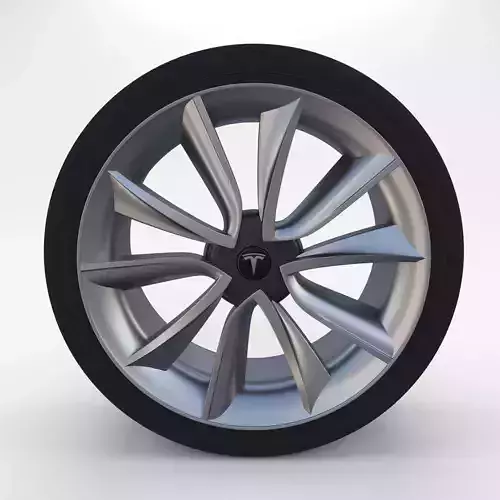 Tesla Model 3 Rim Low-poly 3D model