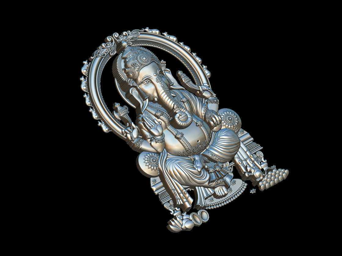 Lord ganesha sculpting  3D print model_2