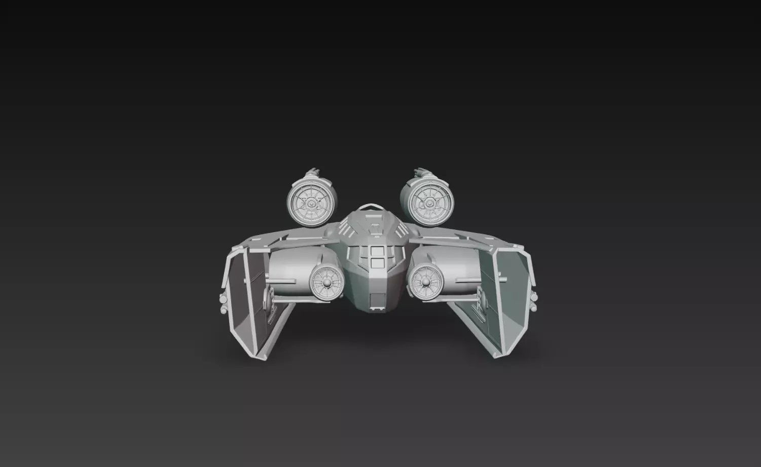 Sci-Fi Tactical Dropship Landing Craft 3D Print STL 3D print model