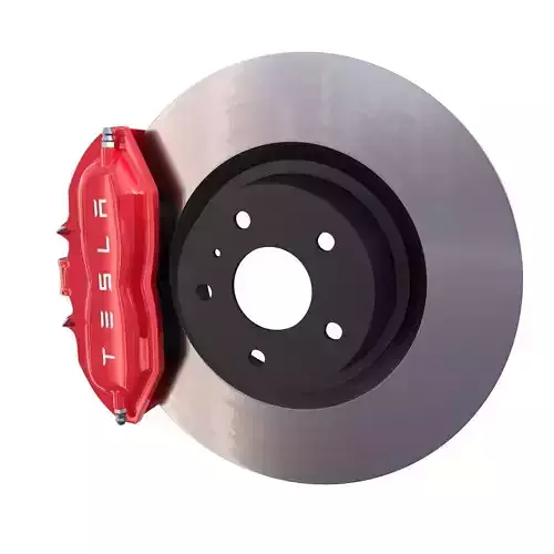 Tesla Ventilated Brake System Low-poly 3D model