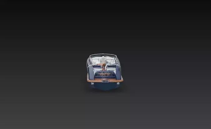 Luxury Wooden Speed Boat Classic Yacht STL