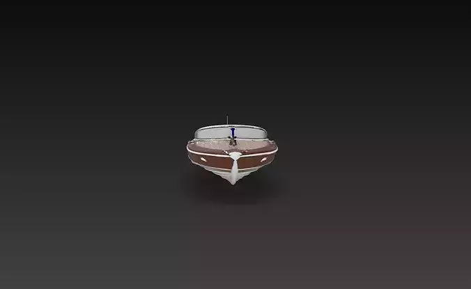 Classic Wooden Speed Boat Vintage Luxury Yacht STL