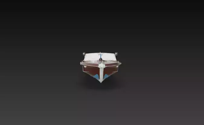 Retro Wooden Speed Boat Classic Luxury Yacht STL