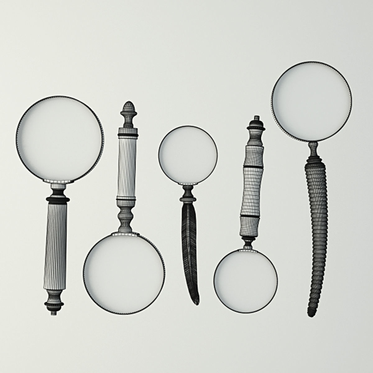 Decorative Magnifying Glasses by ZARA HOME 3D model_3