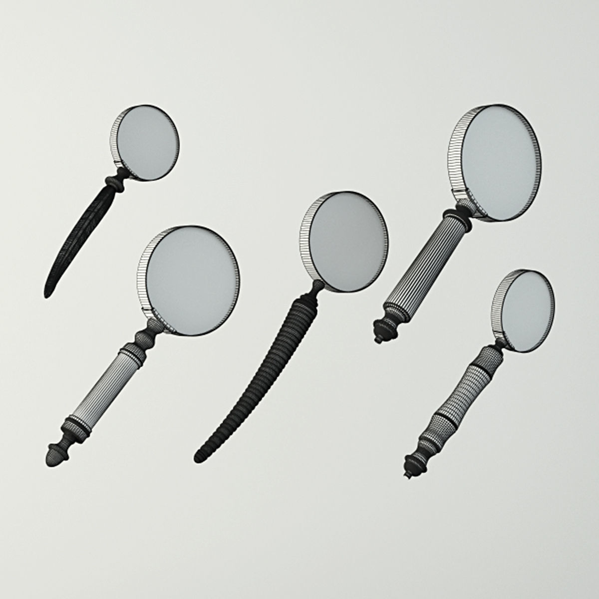 Decorative Magnifying Glasses by ZARA HOME 3D model_1