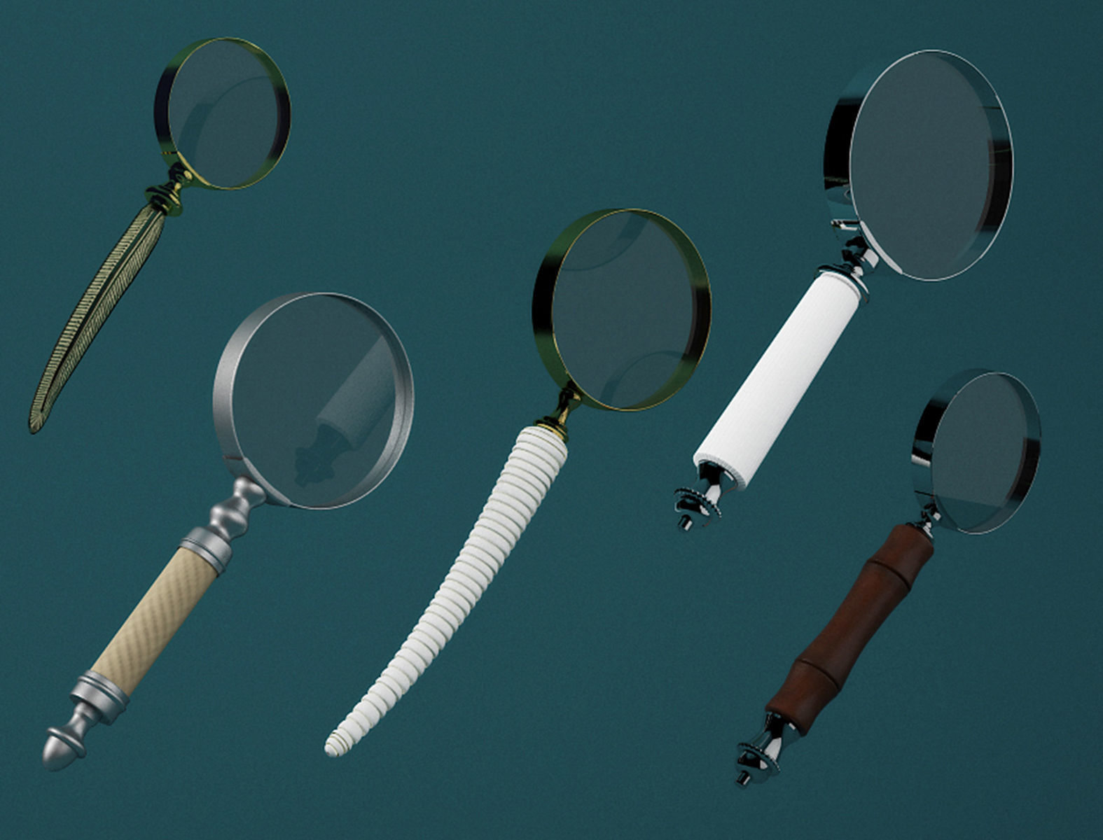 Decorative Magnifying Glasses by ZARA HOME 3D model_4
