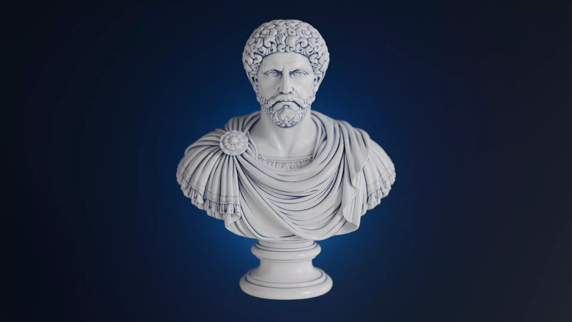Marcus Aurelius Bust - 3 Versions Low-poly 3D model